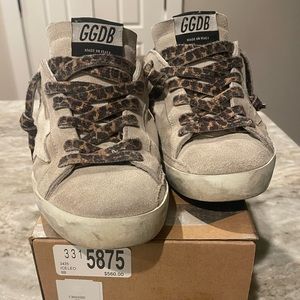 Golden Goose Superstar Ice Suede Leopard Sneakers